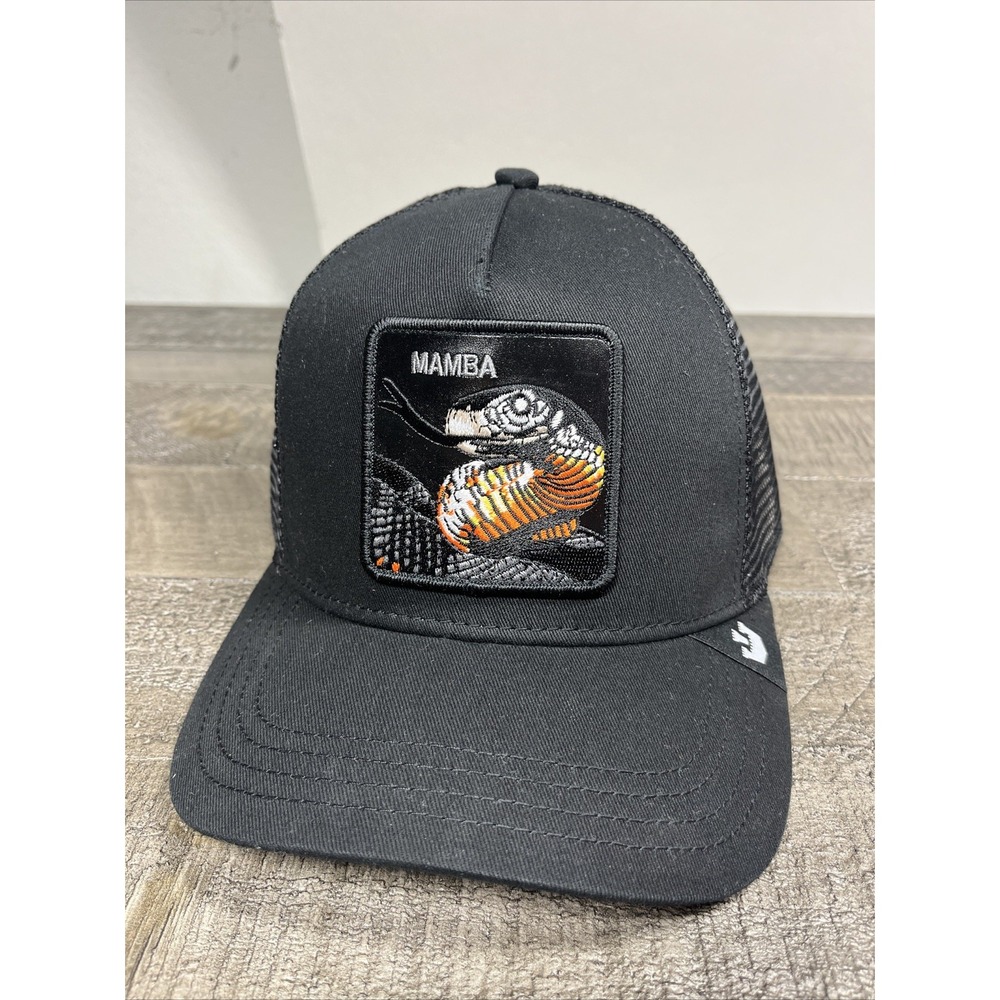 Goorin Animal Farm Trucker Baseball Snapback Hat Cap Big Venom Mamba Snake Black